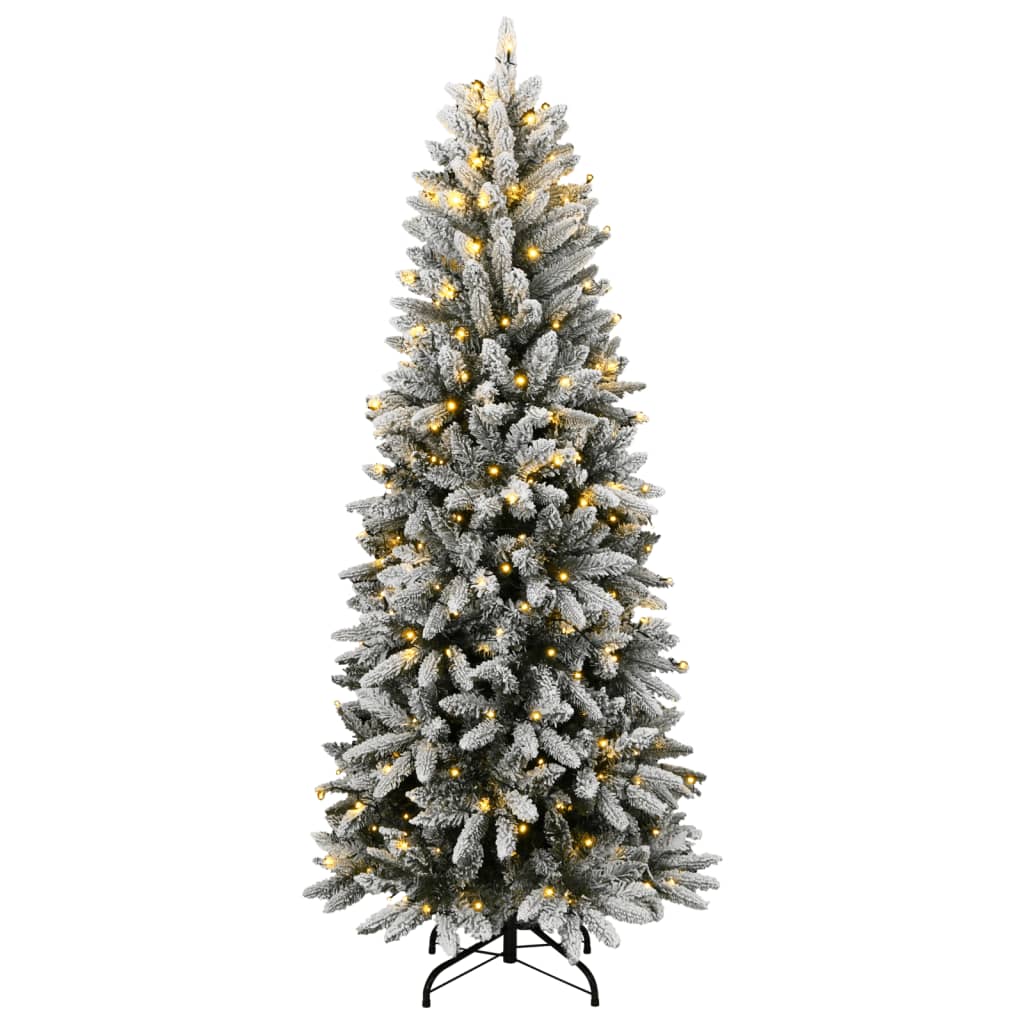 vidaXL Sapin de Noël artificiel avec neige, 300 LED, 210 cm