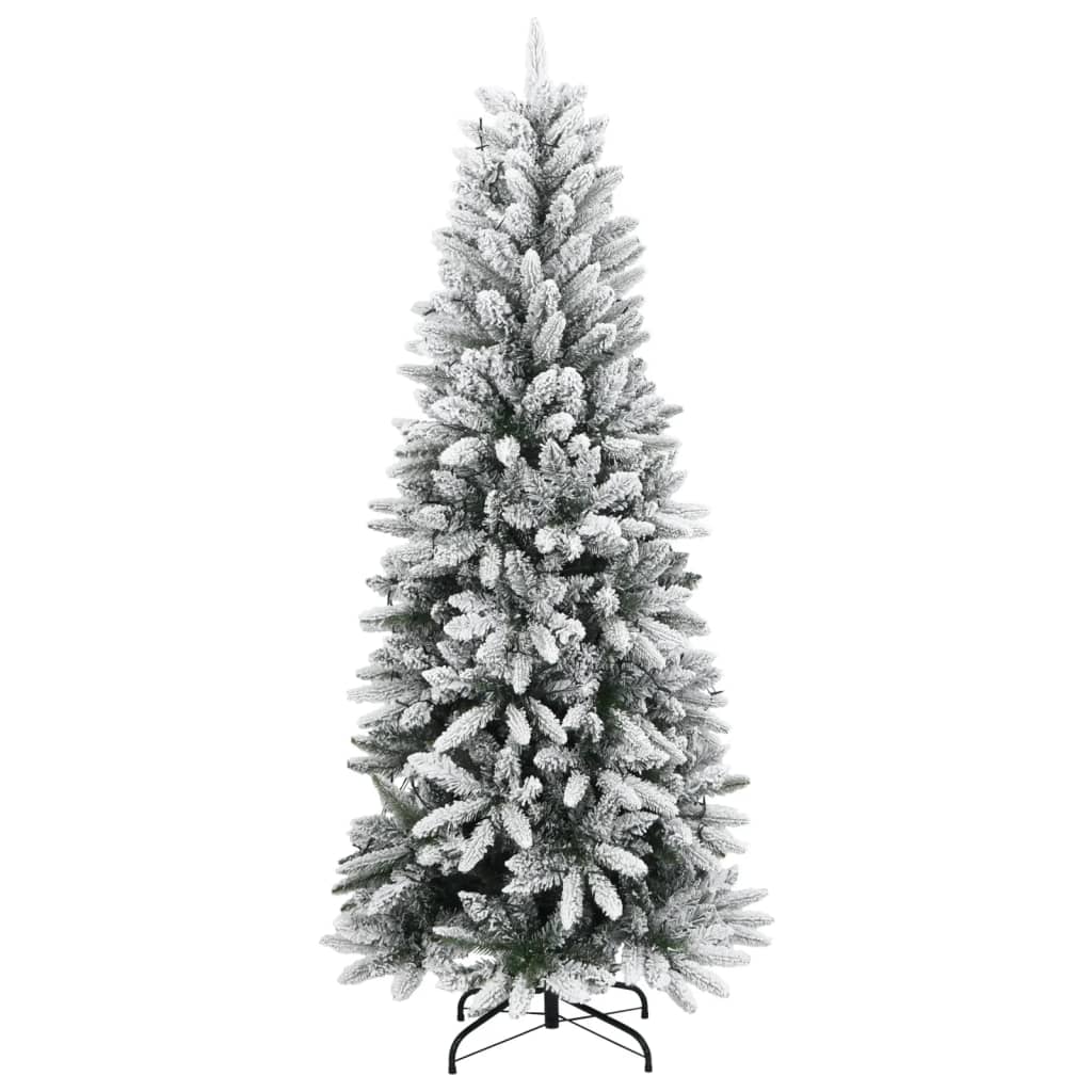 vidaXL Sapin de Noël artificiel avec neige, 300 LED, 210 cm