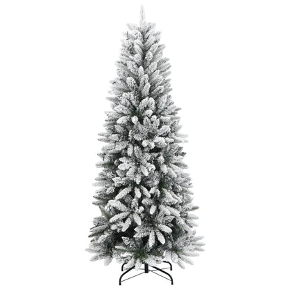 vidaXL Sapin de Noël artificiel avec neige, 300 LED, 210 cm