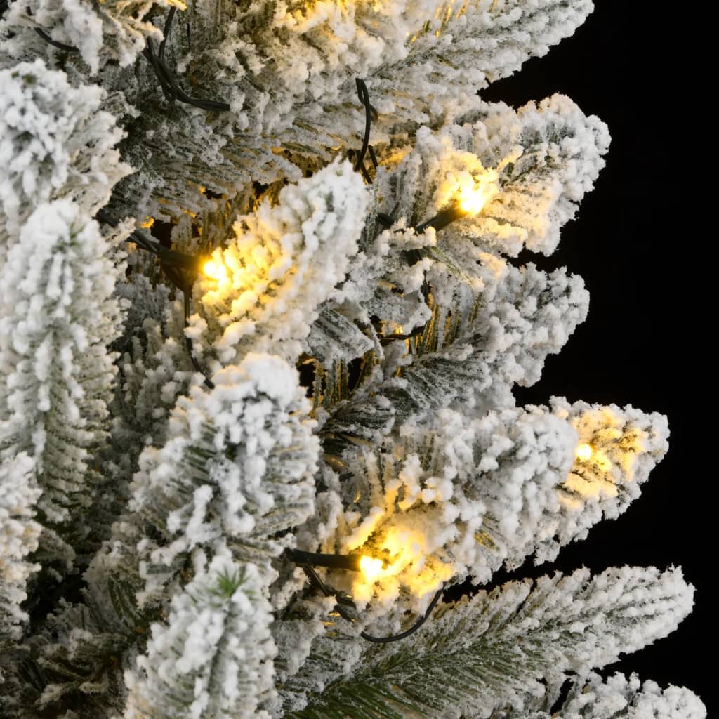 vidaXL Sapin de Noël artificiel avec neige, 300 LED, 210 cm