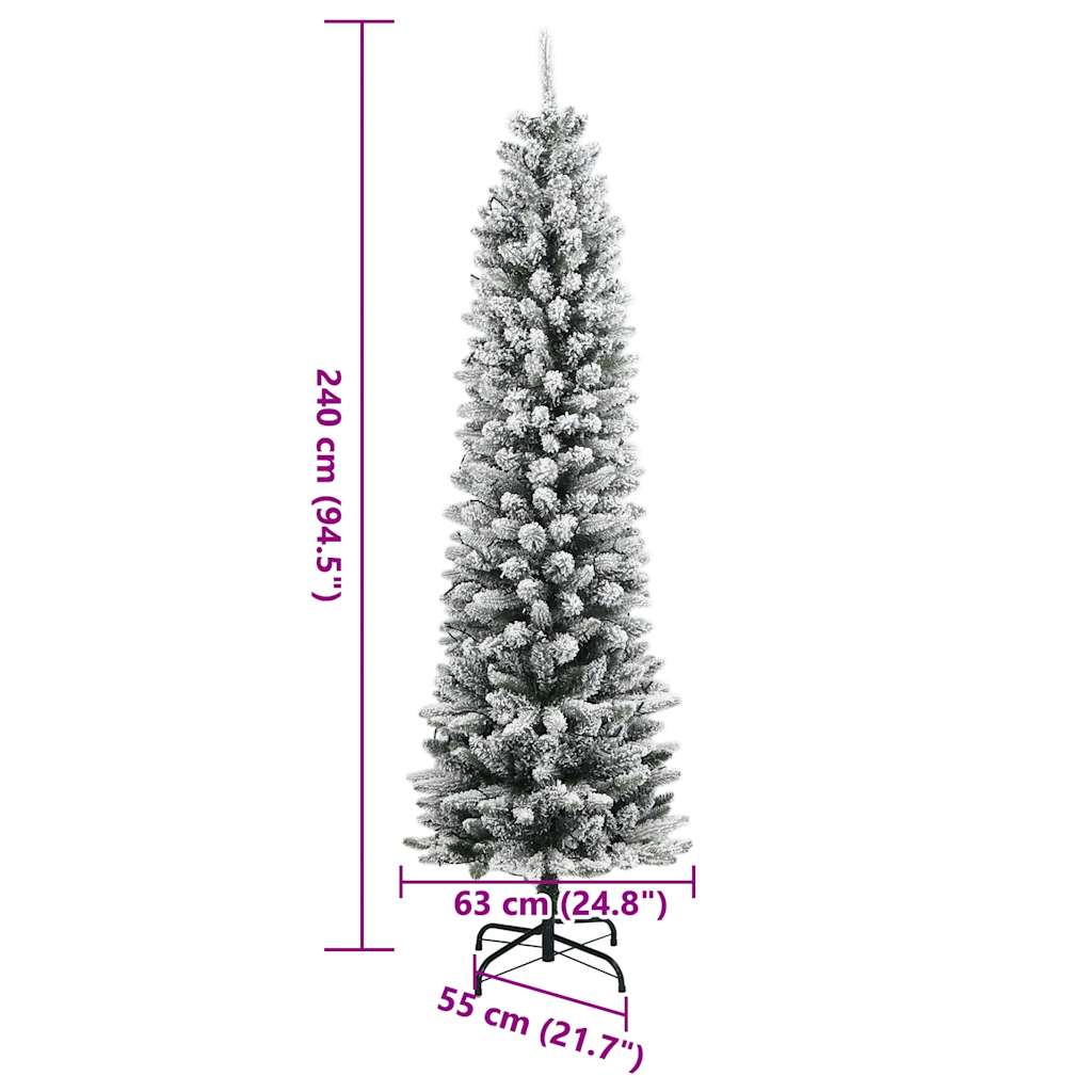 vidaXL Künstlicher Weihnachtsbaum mit Schnee 300 LEDs 240 cm