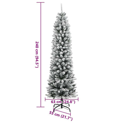 vidaXL Künstlicher Weihnachtsbaum mit Schnee 300 LEDs 240 cm