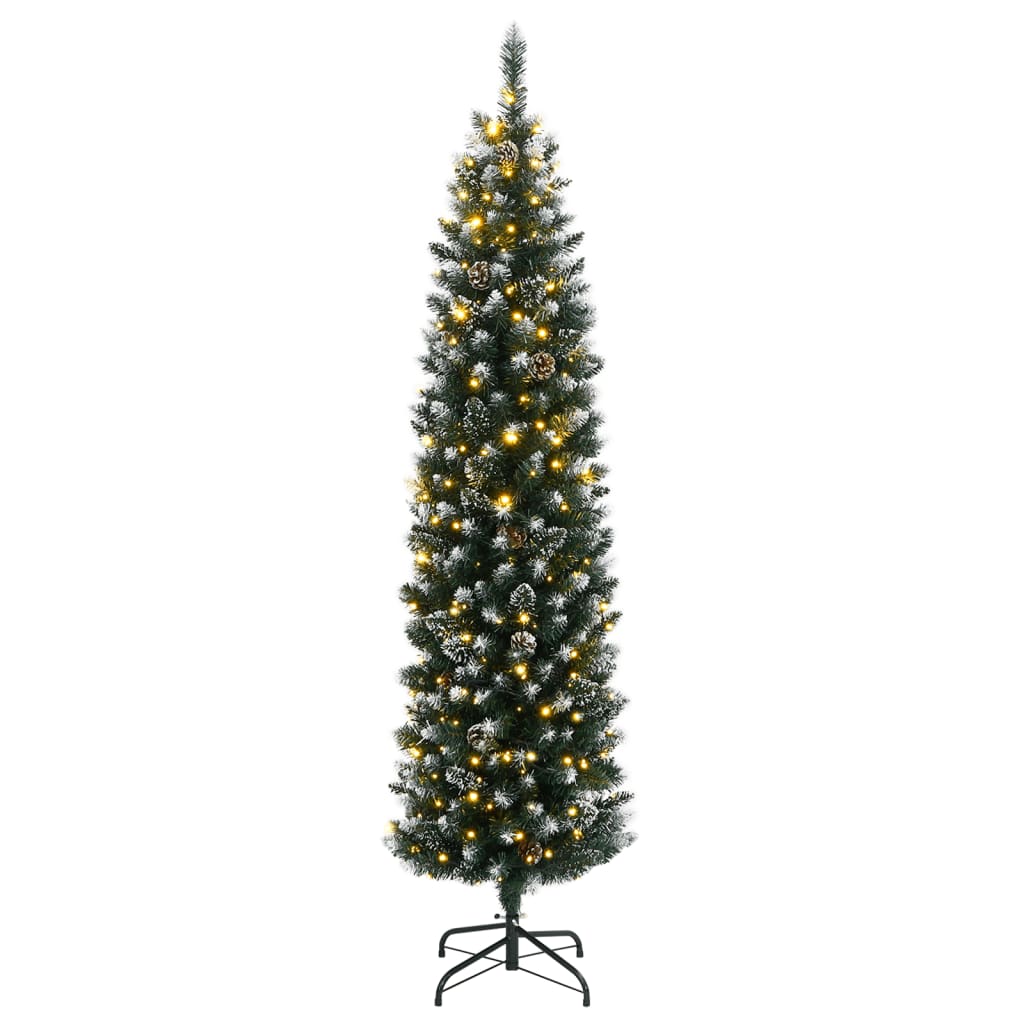 vidaXL Sapin de Noël Artificiel Slim 150 LED 120 cm