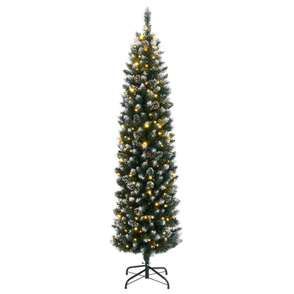 vidaXL Sapin de Noël Artificiel Slim 150 LED 120 cm