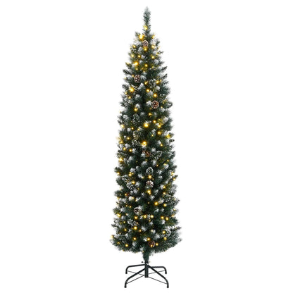 vidaXL Sapin de Noël Artificiel Mince 150 LED 150 cm