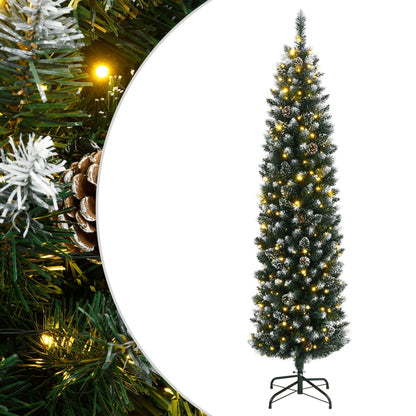 vidaXL Sapin de Noël artificiel Slim 300 LED 240 cm