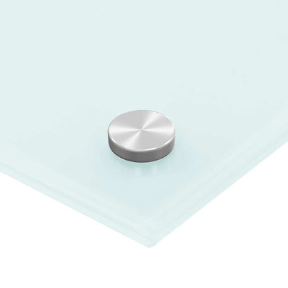 Küchenrückwände 2 Stk. Weiß 80x50 cm Hartglas