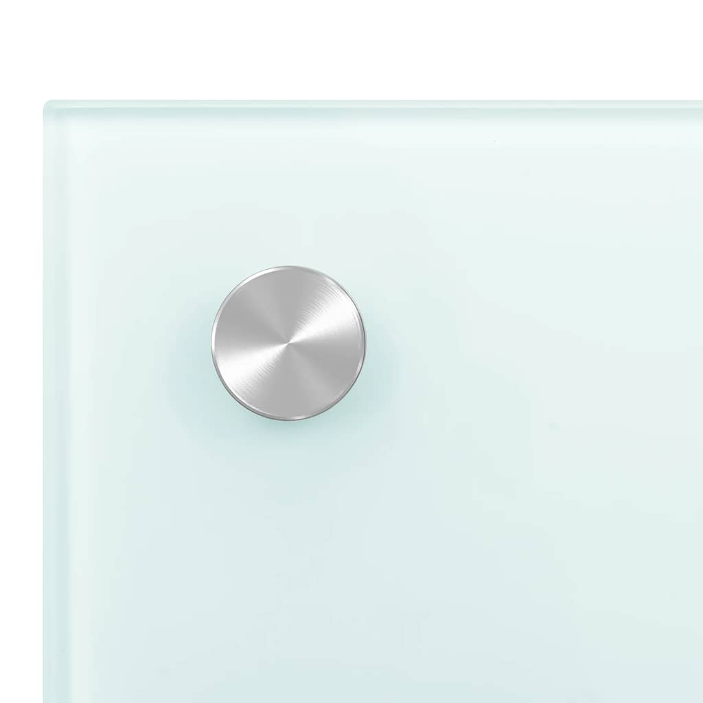 Küchenrückwände 2 Stk. Weiß 80x50 cm Hartglas