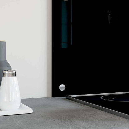 Küchenrückwände 2 Stk. Schwarz 80x60 cm Hartglas