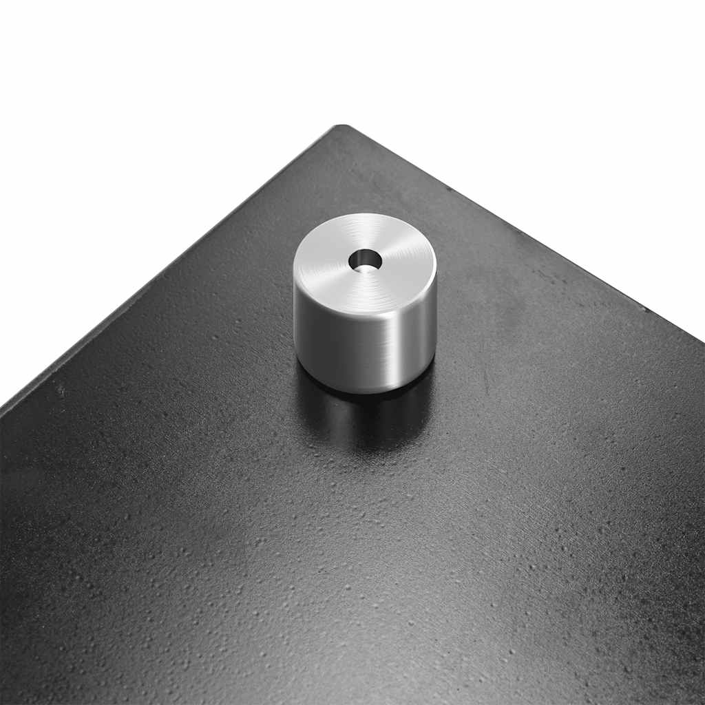 Küchenrückwände 2 Stk. Schwarz 80x60 cm Hartglas