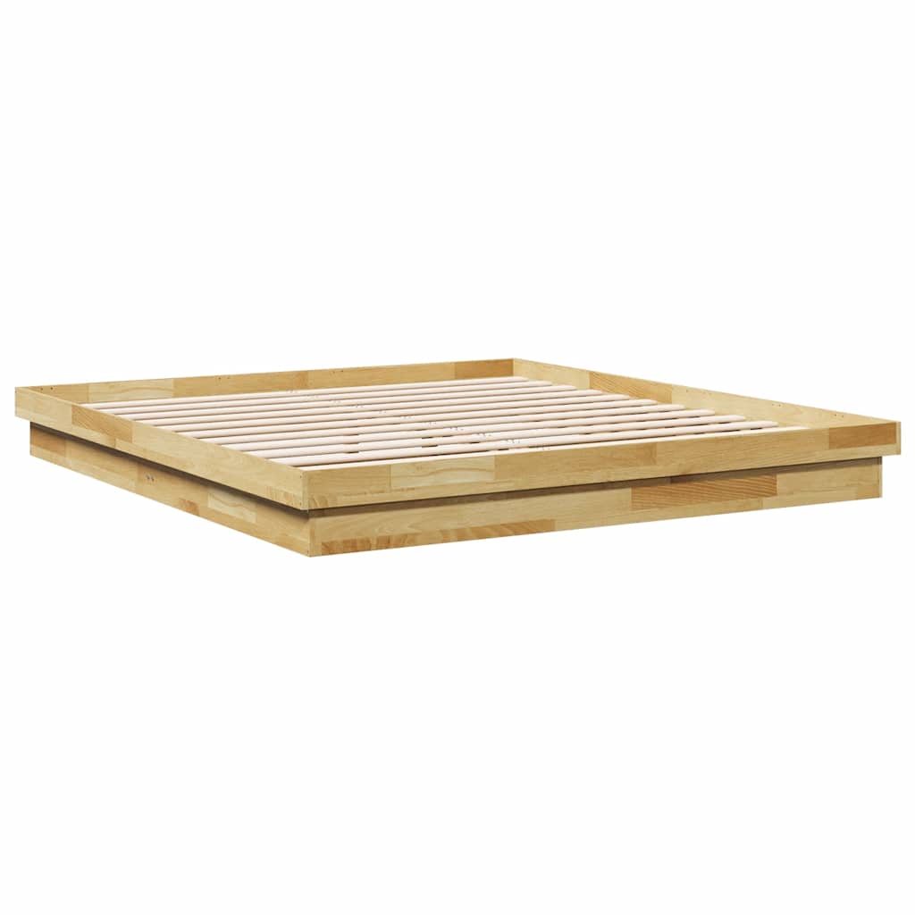 vidaXL Massivholzbett ohne Matratze 180x200 cm Eichenholz