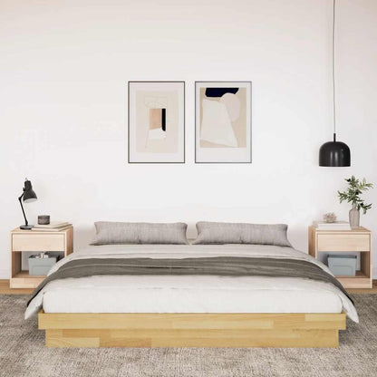 vidaXL Massivholzbett ohne Matratze 180x200 cm Eichenholz