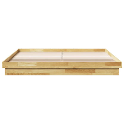 vidaXL Massivholzbett ohne Matratze 180x200 cm Eichenholz