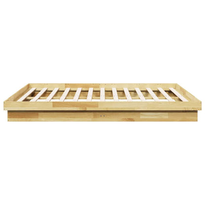 vidaXL Massivholzbett ohne Matratze 180x200 cm Eichenholz