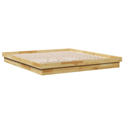 vidaXL Massivholzbett ohne Matratze 180x200 cm Eichenholz