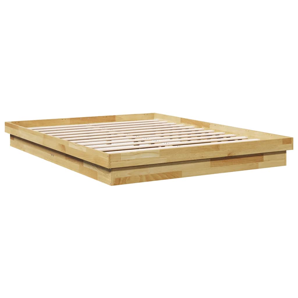 vidaXL Massivholzbett ohne Matratze 160x200 cm Eichenholz