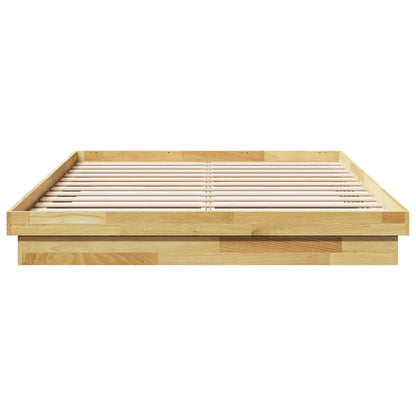 vidaXL Massivholzbett ohne Matratze 160x200 cm Eichenholz