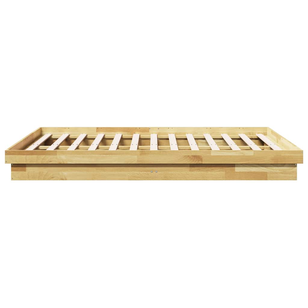 vidaXL Massivholzbett ohne Matratze 160x200 cm Eichenholz
