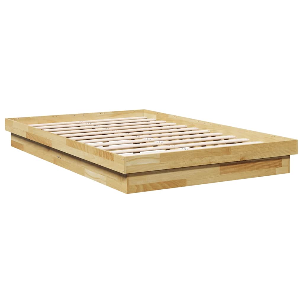 vidaXL Massivholzbett ohne Matratze 120x200 cm Eichenholz