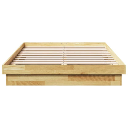 vidaXL Massivholzbett ohne Matratze 120x200 cm Eichenholz