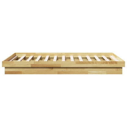 vidaXL Massivholzbett ohne Matratze 120x200 cm Eichenholz