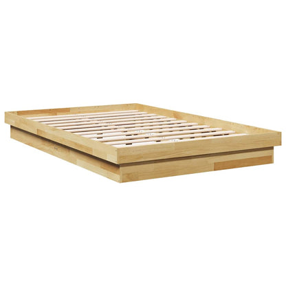 vidaXL Massivholzbett ohne Matratze 120x200 cm Eichenholz