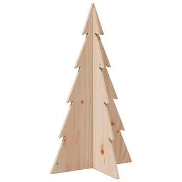 vidaXL Sapin de Noël à décorer en bois massif de pin 80 cm