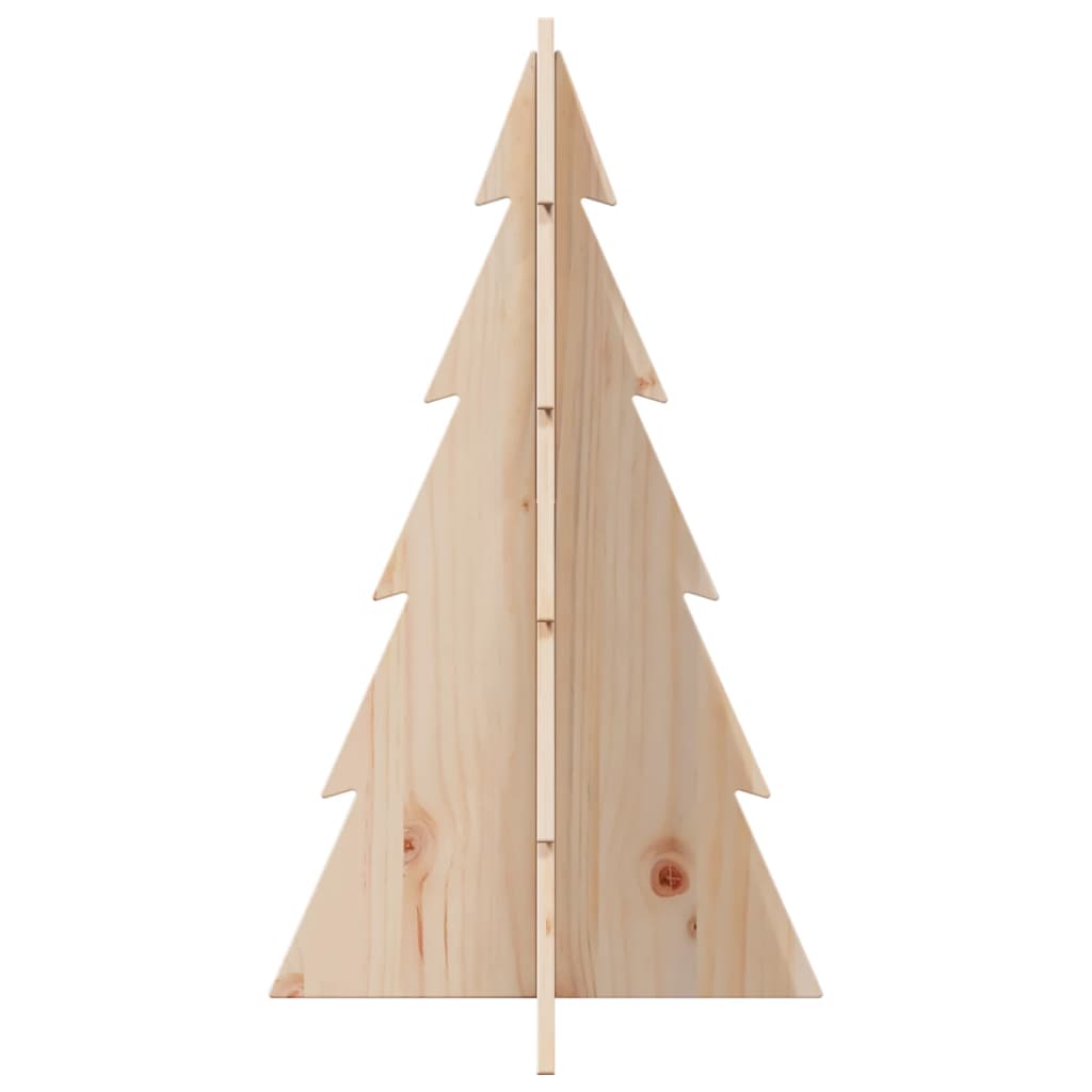 vidaXL Sapin de Noël à décorer en bois massif de pin 80 cm