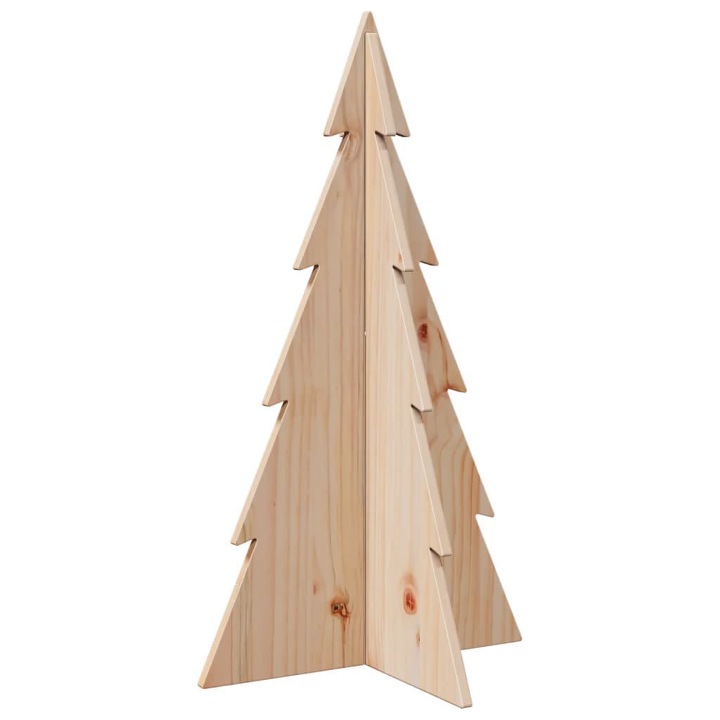 vidaXL Sapin de Noël à décorer en bois massif de pin 80 cm