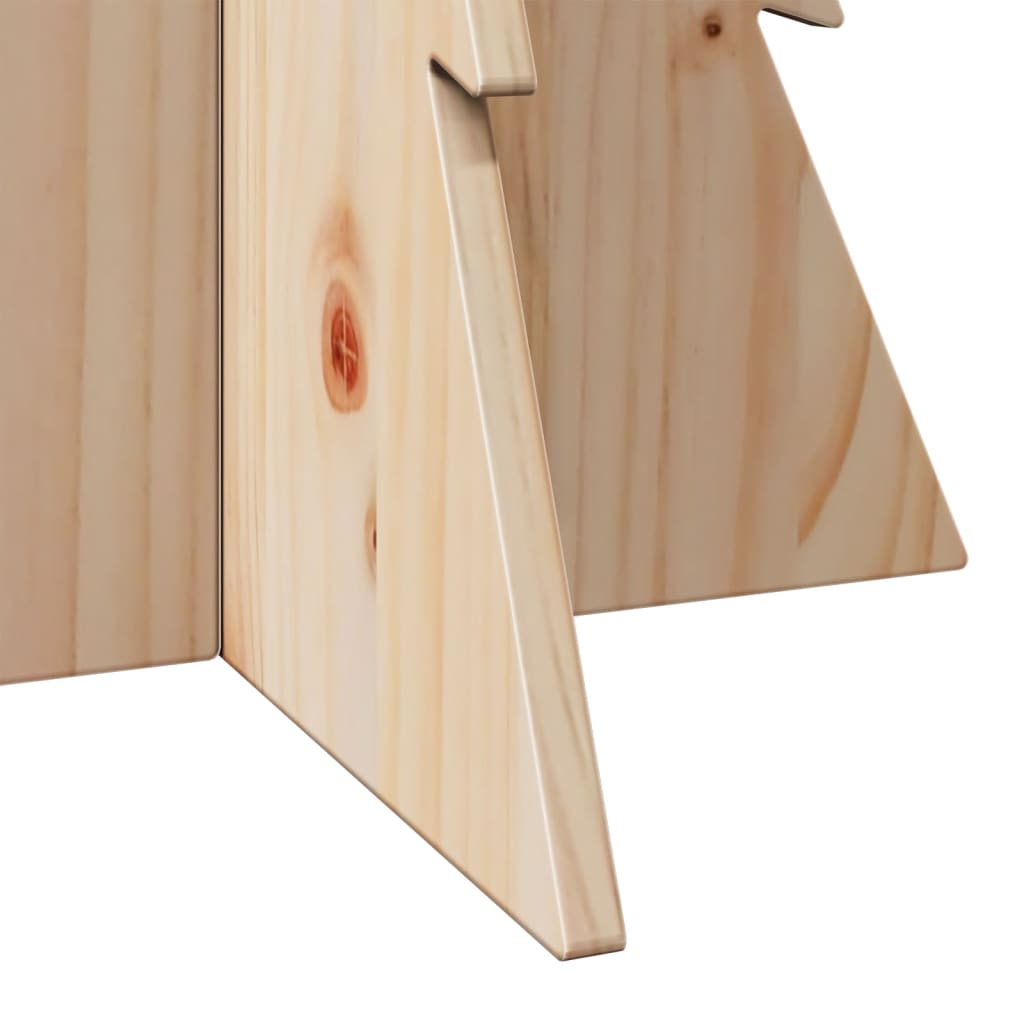 vidaXL Sapin de Noël à décorer en bois massif de pin 80 cm