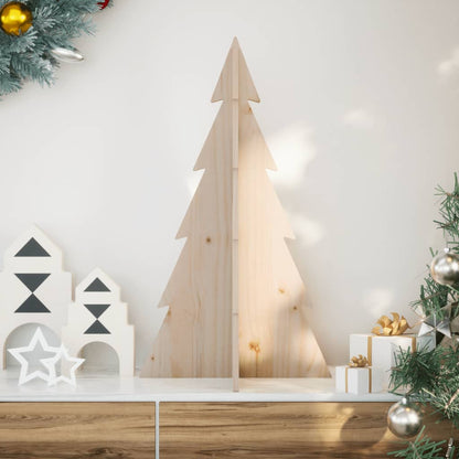 vidaXL Sapin de Noël à décorer en bois massif de pin 80 cm