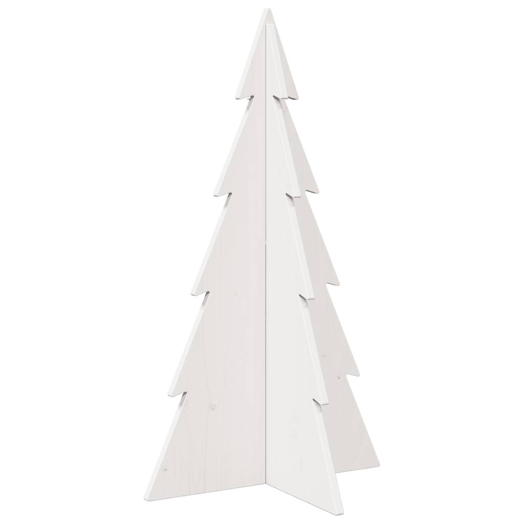 vidaXL Sapin de Noël à décorer Blanc 80 cm Bois de pin massif