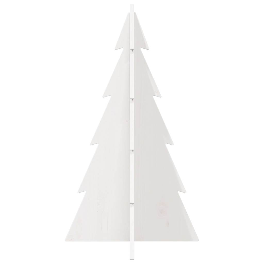 vidaXL Sapin de Noël à décorer Blanc 80 cm Bois de pin massif