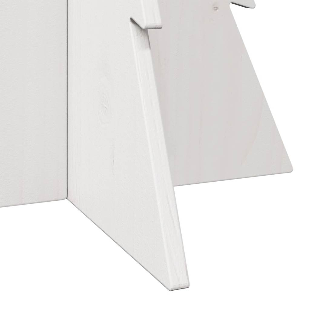 vidaXL Sapin de Noël à décorer Blanc 80 cm Bois de pin massif