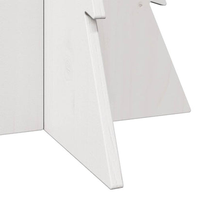 vidaXL Sapin de Noël à décorer Blanc 80 cm Bois de pin massif