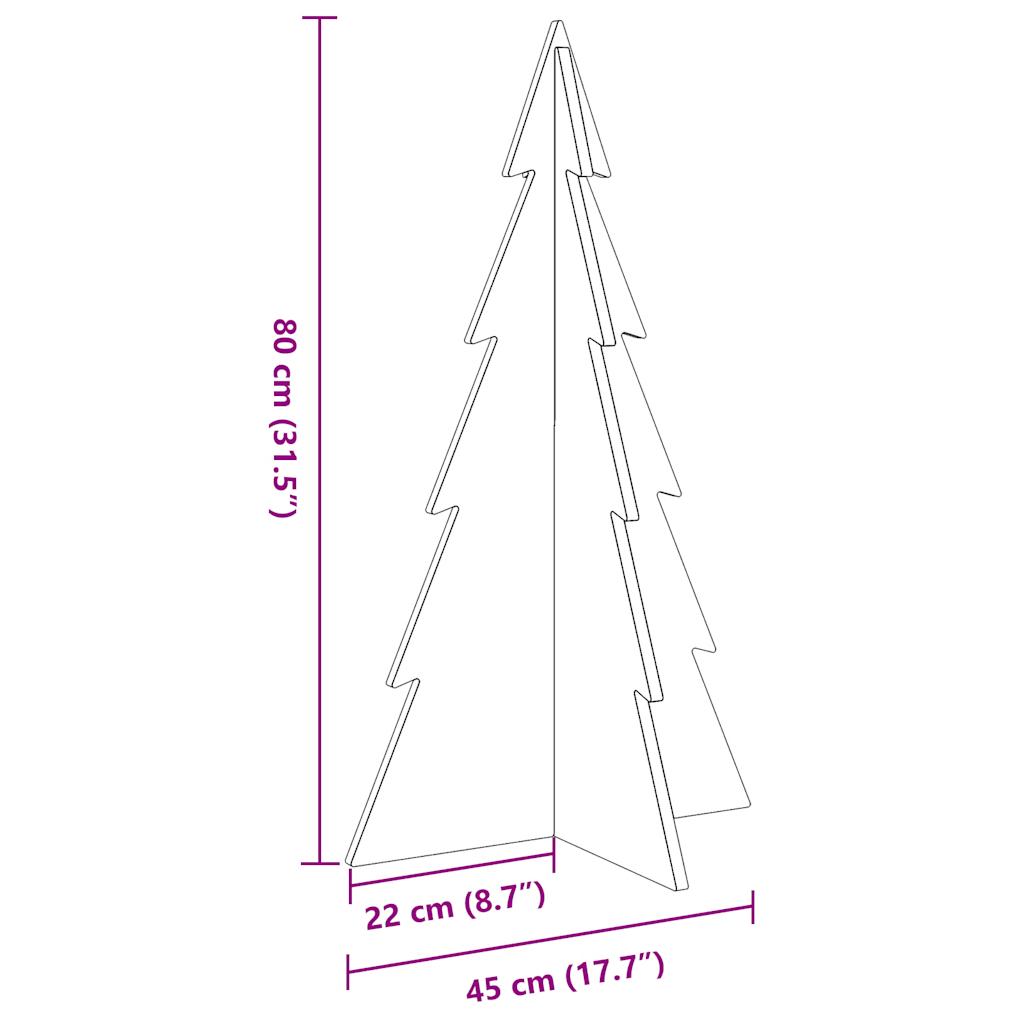 vidaXL Sapin de Noël à décorer Blanc 80 cm Bois de pin massif