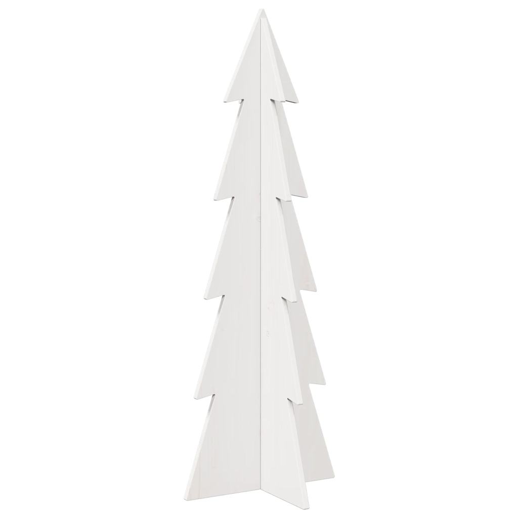 vidaXL Weihnachtsbaum zum Schmücken Weiß 112 cm Massivholz Kiefer