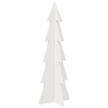 vidaXL Weihnachtsbaum zum Schmücken Weiß 112 cm Massivholz Kiefer