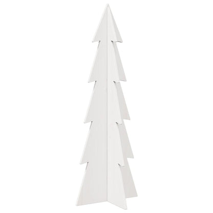 vidaXL Weihnachtsbaum zum Schmücken Weiß 112 cm Massivholz Kiefer