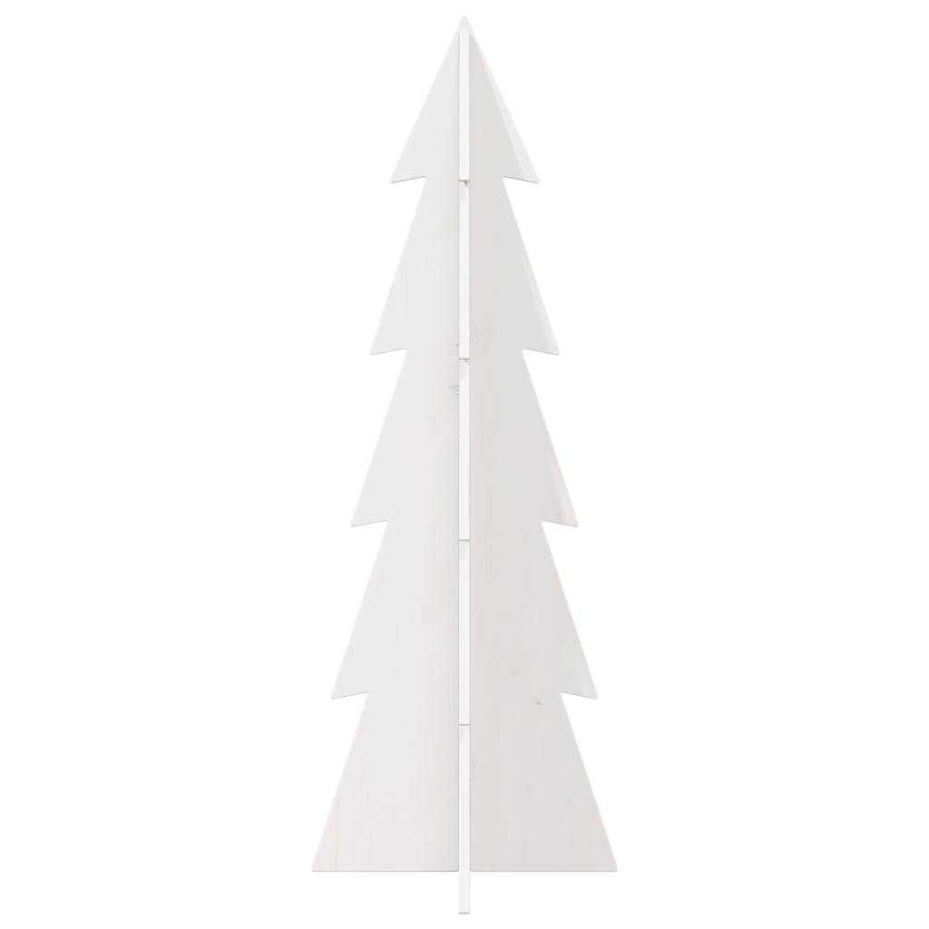 vidaXL Weihnachtsbaum zum Schmücken Weiß 112 cm Massivholz Kiefer