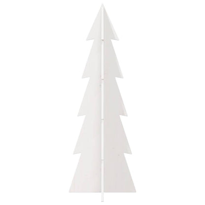 vidaXL Weihnachtsbaum zum Schmücken Weiß 112 cm Massivholz Kiefer
