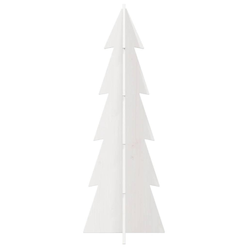 vidaXL Weihnachtsbaum zum Schmücken Weiß 112 cm Massivholz Kiefer