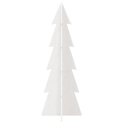 vidaXL Weihnachtsbaum zum Schmücken Weiß 112 cm Massivholz Kiefer