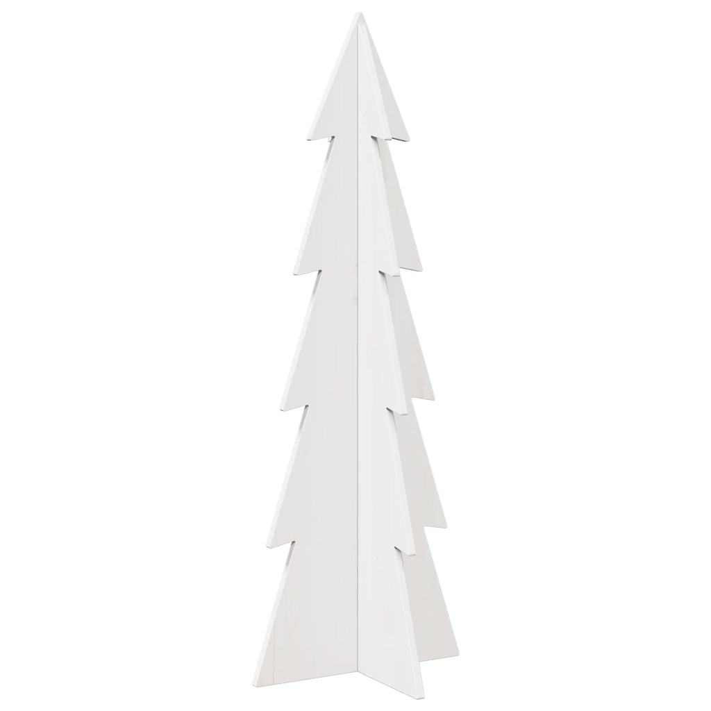 vidaXL Weihnachtsbaum zum Schmücken Weiß 112 cm Massivholz Kiefer
