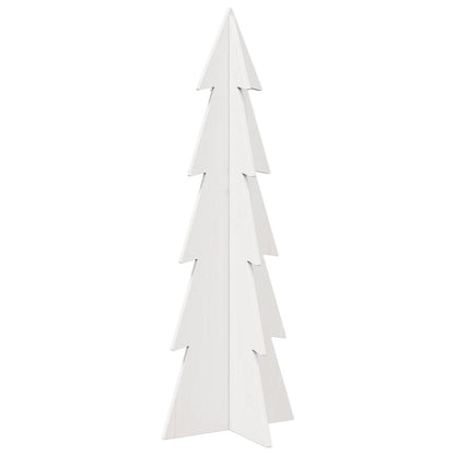 vidaXL Weihnachtsbaum zum Schmücken Weiß 112 cm Massivholz Kiefer
