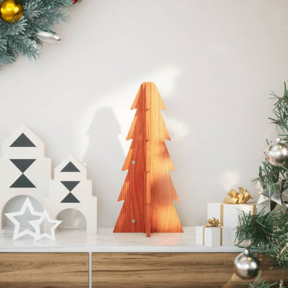 vidaXL Sapin de Noël en bois à décorer 49 cm Bois de pin massif