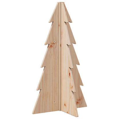 vidaXL Sapin de Noël en bois à décorer 69,5 cm Bois de pin massif