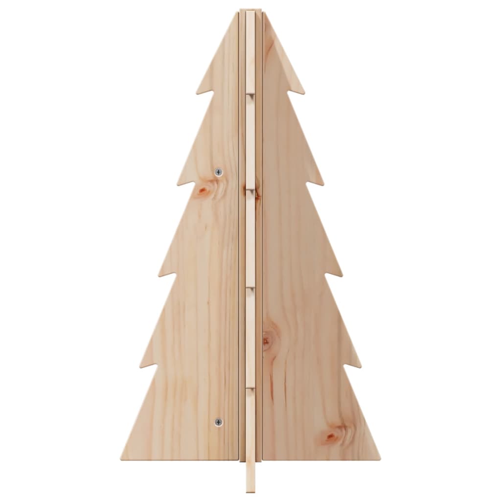vidaXL Sapin de Noël en bois à décorer 69,5 cm Bois de pin massif
