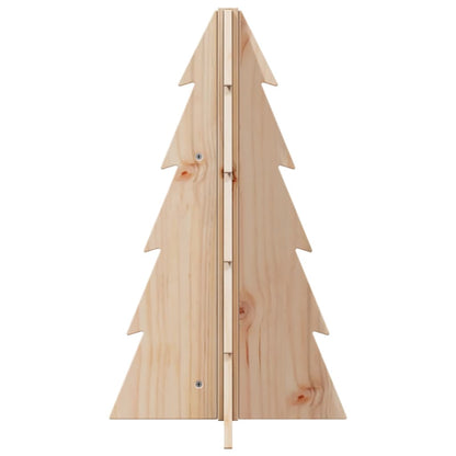 vidaXL Sapin de Noël en bois à décorer 69,5 cm Bois de pin massif