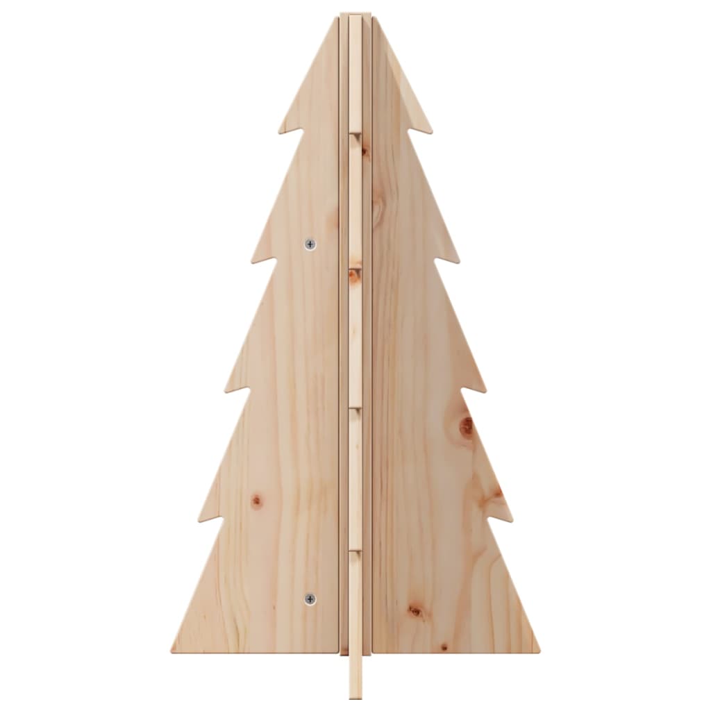 vidaXL Sapin de Noël en bois à décorer 69,5 cm Bois de pin massif
